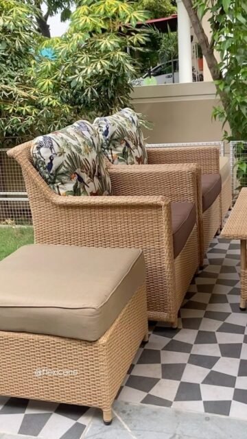 ✨ Every outdoor space deserves furniture that’s built to last—and designed to be admired.

Another beautiful Flexicane outdoor wicker sofa set, now at its new home. Crafted using premium-grade aluminium frames, world-class outdoor wicker, weather-resistant fabrics, and materials that are made to withstand sun, rain, and everyday life—without compromising on comfort or style.

The best part? Every piece can be customised to suit your space, your colours, and your style. Whether it’s your home, villa, farmhouse, hotel, café, resort, or any commercial project, we’ll create furniture that’s made just for you.

📩 Planning your outdoor space? Send us a WhatsApp message today and let our team help you design something truly special.

✨ Your Space, Made Beautiful.

#Flexicane #OutdoorFurniture #LuxuryOutdoorLiving #PatioFurniture #GardenFurniture OutdoorSofa WickerFurniture LuxuryHomes OutdoorDecor TerraceDesign BalconyDesign GardenDesign ResortFurniture VillaDesign HospitalityDesign Architects InteriorDesign CustomFurniture MadeInIndia WeatherproofFurniture